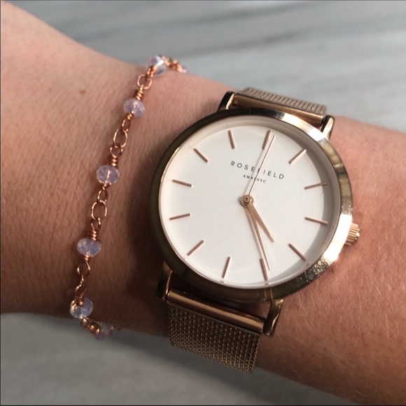 Moonstone Rose Gold Rosary Bracelet - Picture 3 of 5